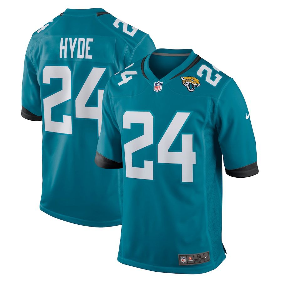 Men Jacksonville Jaguars 24 Carlos Hyde Nike Green Game NFL Jersey